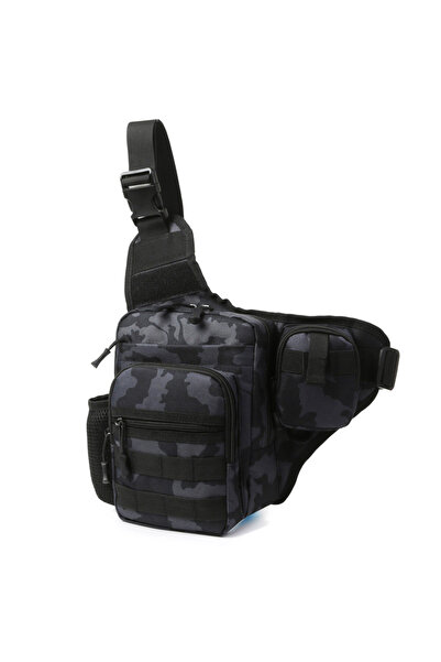 choice2 Black Camo Waterproof Fishing Shoulder Bag Outdoor Sports Cycling Cro...