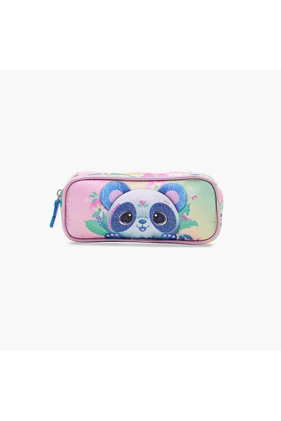 Juniors Juniors Panda Print Pencil Pouch with Zip Closure