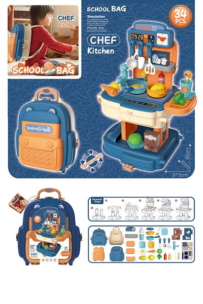 TTC Kitchen Set Backpack Blue