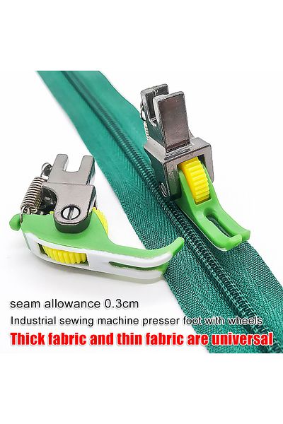 Choice New model flat car zipper roller presser foot T58N press topstitch 0.3 small presser foot roller ...