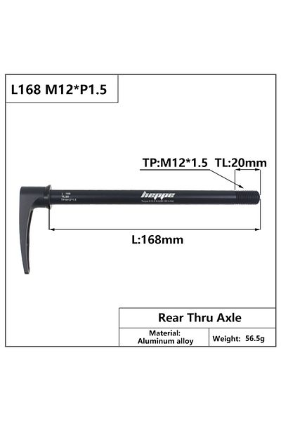Choice L168 M12x1.5 TL20 HEPPE MTB Road Bike Thru Axle 12x142 12x148 Quick Release 12x100 12x110 Front Fork