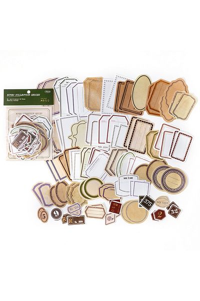 Choice B JIANQI 100pcs/pack Vintage Memo Paper Set DIY Scrapbooking School Supplies Decor Junk Journal Mar.