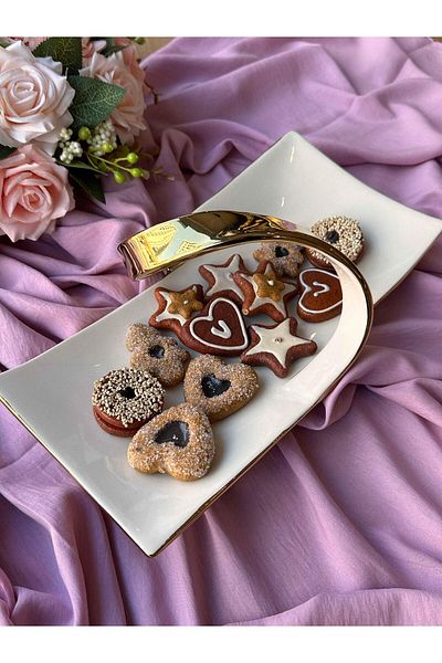 Canba Dream Gold Rectangular Serving Plate