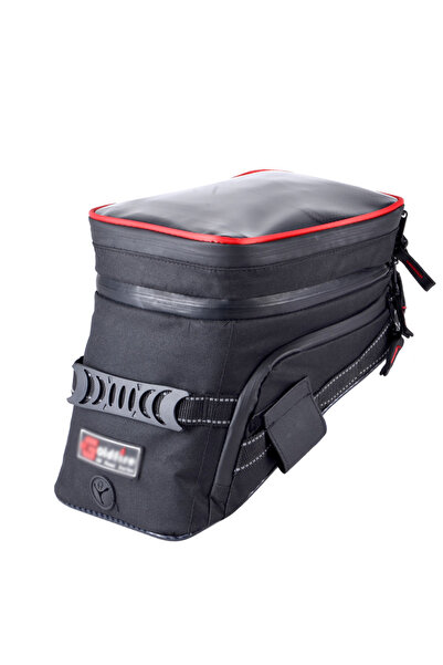 Choice1 حقيبة خزان وقود دراجة نارية عالمية جديدة من Red Piping، مزودة بحزام ت...