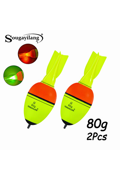 Choice عوامات سمكة مضيئة من سوجاييلانغ، 80 جرام، على شكل صاروخ، قطعتان، 6 مقا...