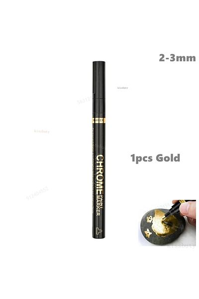 Choice 1pc gold 3/2/1pcs Chrome Mirror Marker Pen 2mm DIY Reflective Paint Pens Mirror Markers Chrome SILVE