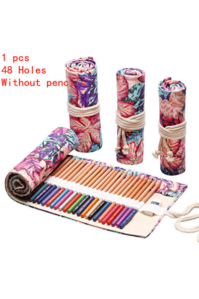 Choice F-48 Holes 12/24/36/48/72 Hole Colorful Cloth Pencil Case Stationery C...