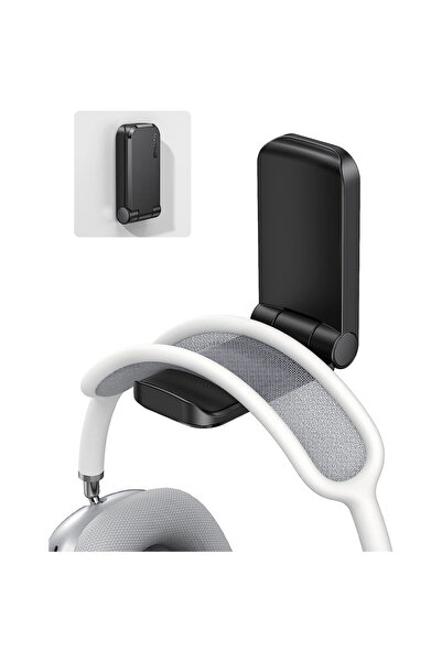 Choice1 Black Small Hanging Headphone Stand Foldable Hook Mount Computer Game Accessories Suitable For Schoo