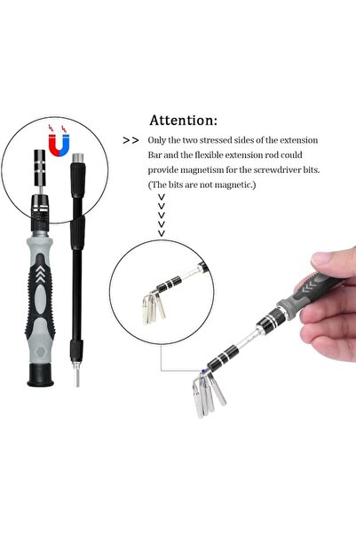 OEM Precision Screwdriver Set for Electronic Repairs, 115 pcs, Chrome Vanadium, Silver/Black