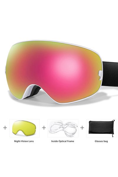 Choice SA14-NV-OA SKI Goggles Anti-Fog Snowboard UV400 Outdoor Sports Snowmobile Ski Mask Men Women glasses