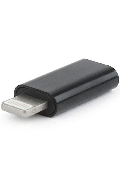 Gembird Adaptor Gembird lightning (T) la USB Type-C (M), A-USB-CF8PM-01, Negru