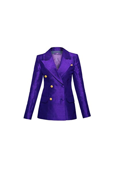 MARALIANA Dune Çift Sıra Düğmeli İpek Ceket