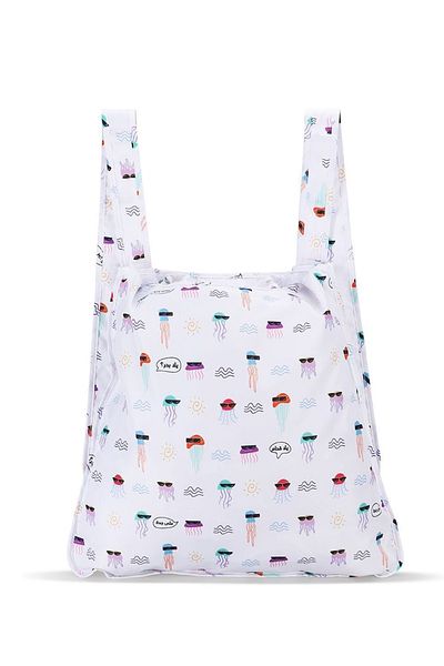 Shababuna X Hnak Foldable Multi-use Bag - White & Multicolor