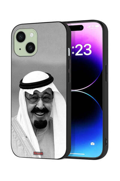 Tolwak غطاء حماية لجهاز آيفون 15 من آبل، صورة الملك عبدالله مبتسماً