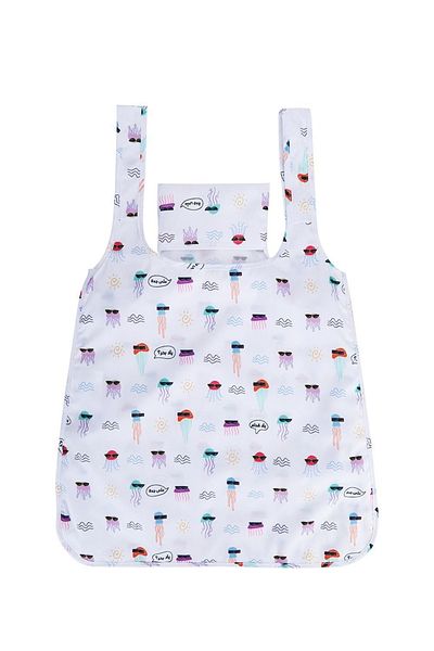 Shababuna X Hnak Foldable Multi-use Bag - White & Multicolor