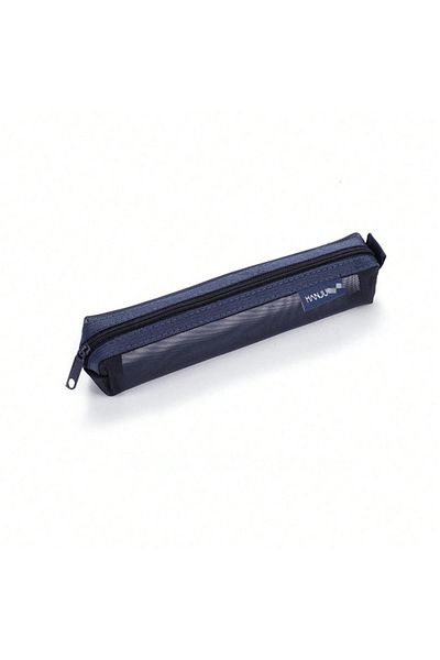 Choice 1pc-blue 1pc Mesh Pencil Case Storage Bag For Exams Portable Pencil Case Multi-Functional Square Sta