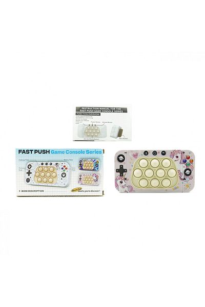 Flippy Console Toy, Speed Push Game, Lights/sounds, Abs/silicone, Pink Unicorn, 15.5x7.6x5.3 Cm