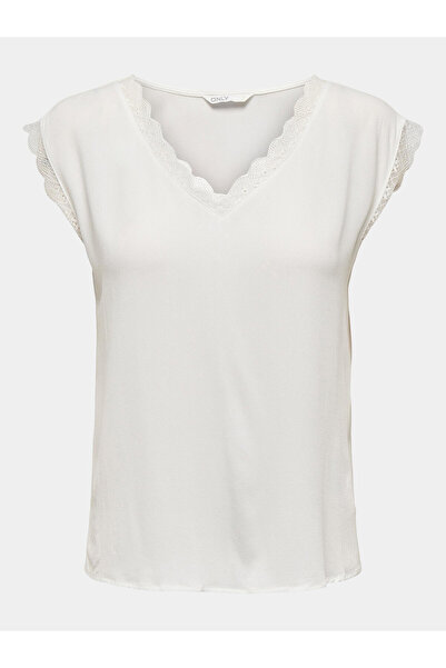 ONLY Women's Blouse white ONLY-15252241 ONLJASMINA CLOUD DANCER