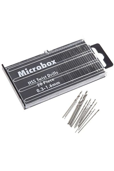 Choice 20Pcs Mini HSS Spiral Drill Bits Set 0.3mm-1.6mm for Jewellery Watch Repair, Model Making, Electr...