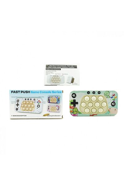 Flippy Console Toy, Speed Push Game, Lights/sounds, Abs/silicone, Green Dinosaur, 15.5x7.6x5.3 Cm