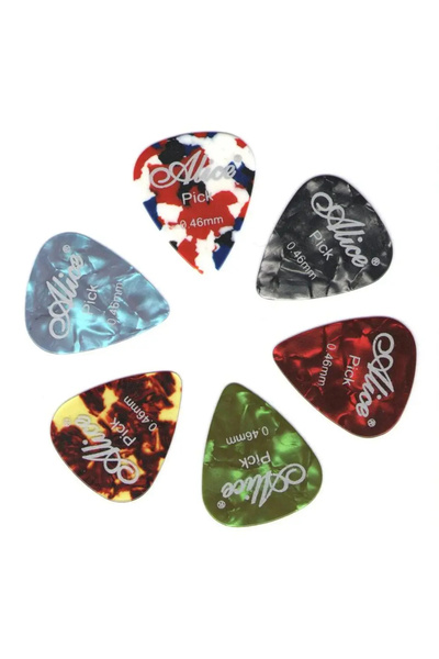 Choice6 6pcs 0.46mm Alice Guitar ks 6pcs Celluloid Mediator Thickness 0.46 0....
