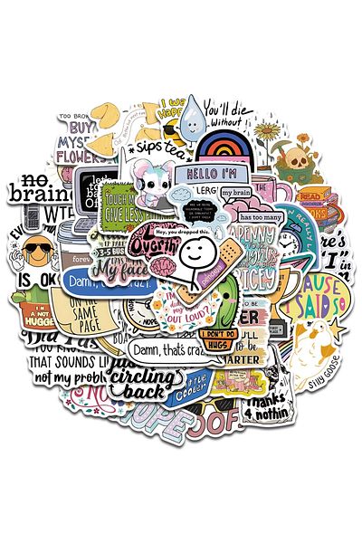 Choice 50PCS 50PCS Sarcastic Sticker Aesthetic Kawaii Scrapbook Graffiti Decoration Laptop Luggage Phone Sk