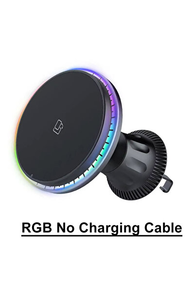 Vikefon شاحن سيارة لاسلكي مغناطيسي RGB بدون كابل لهواتف آيفون 12 13 14 15 16 ...