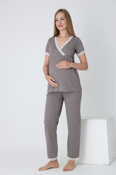 Miss Dünya Lissa Maternity and Pregnant Pajamas Set Suitable for Breastfeeding