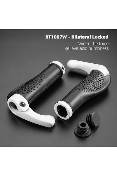 ROCKBROS BT1007W ROCKBROS Bicycle Grips MTB Mountain Bike Handlebar Grips Horns Shofar Vice Handle Bike Grips