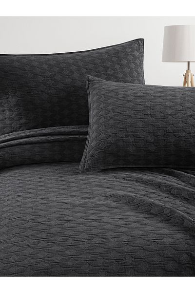 BED LİNE Σετ καλύμματα κρεβατιού Elvira διπλό σκούρο γκρι σε κουτί