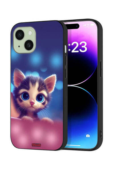 Tolwak غطاء حماية لجهاز آيفون 15 من آبل - قطة صغيرة