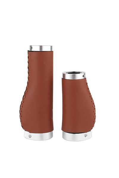 Choice LS-Red Brown Road Bike Handlebar Cover Super Light Dead Bike Grip Lychee Grain Leather Anti-slip Sho