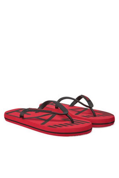 EA7 Emporio Armani Flip-flops bărbătești negri EA7 EMPORIO ARMANI-XCQ004 XK196 U503 EQUESTRIAN RED+BLACK