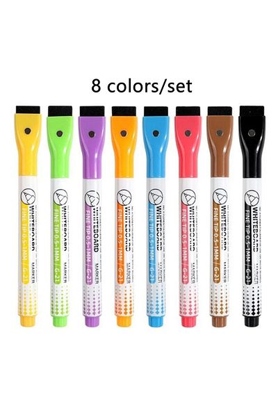Choice 8 colors 8 Colors 0.5mm Magnetic Dry Erase Markers Whiteboard Marker Pen Office School White Board S
