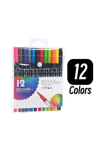 Choice Black 12 Colors LOLEDE 60 Colors Double Head Markers Tip Art Supplies Drawing Brush Pen Colors Set F