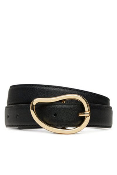 PIECES Curea de damă neagră pentru femei PIECES-17156585 BLACK GOLD TRIM