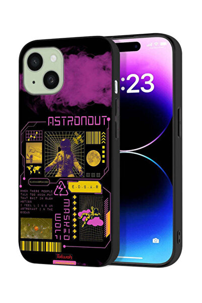 Tolwak غطاء حماية لجهاز Apple iPhone 15 بملصق رائد فضاء