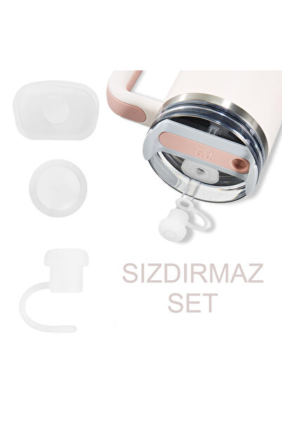 Besify Pipetli Termos Uyumlu 3 Parça Sızdırmaz Koruyucu Aksesuar Silikon Set