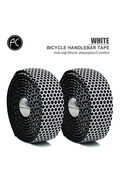 Choice White PCycling Bicycle Handlebar Tape Road Bike Handlebar Non-slip Sweat-absorbent Bike Belt Honeyco