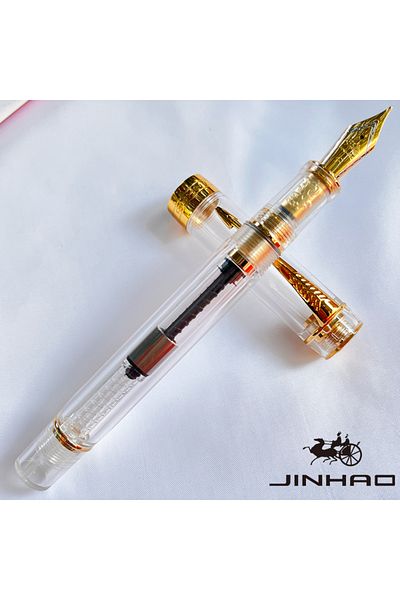 Choice M Transparent 1 PCS JINHAO Century 100 High-grade Classic Design Plastic Material Arrow Clip Iridium
