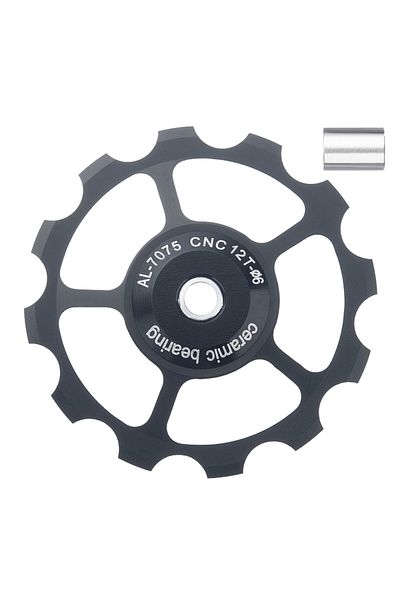 Choice black 12T SENSAH MTB Bicycle Rear Derailleur Jockey Wheel Ceramic Bearing Pulley AL7075 CNC Road Bik