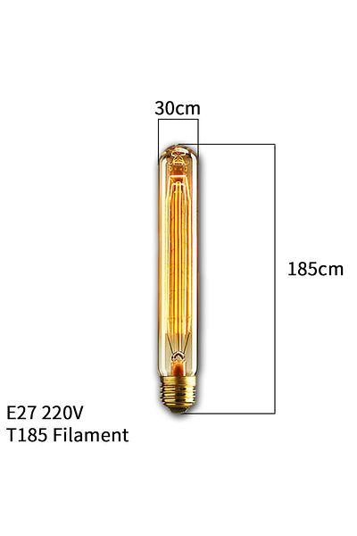 Parkson Yes T185 Filament Retro Edison Bulb E27 220V 40W Ampoule Dimmable Vintage Bulb Edison Lamp Incandesc