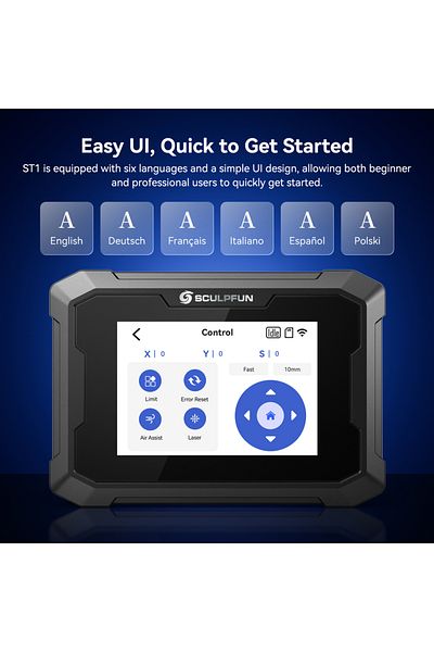 Choice SCULPFUN TS1 Laser Engraver Touchscreen 3.5-inch Control Terminal Real-time Slicing Function Used...