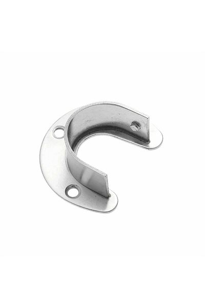 Choice Silver 32mm Stainless Steel Flange Seat Wardrobe Hanger Rod Tube Hook Fixed Support Bracket Seat Fix