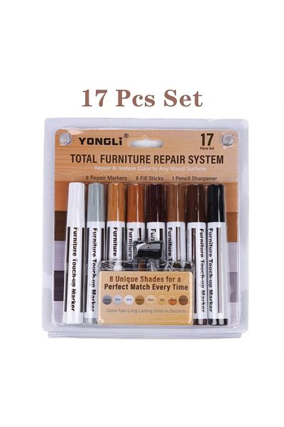 Choice 17 Pcs Set 12/17/21Pcs Furniture Touch Up Kit Markers amp Filler Sticks Wood Scratches Restore patch