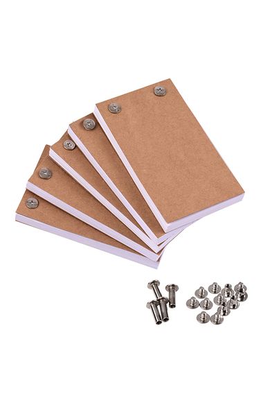 Choice WHITE Blank Flip Book Kit with 300 Sheets Animation Paper Flipbook Binding Screws for LED Tracing Li