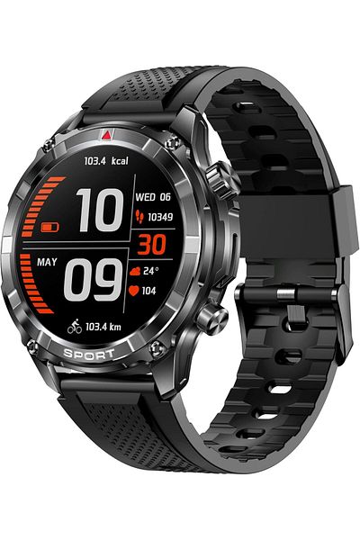 X.Cell Xcell Elite6 Smartwatch, 1.52" HD Display, Bluetooth Calling, Wireless Charging, Flashlight, Heart-R