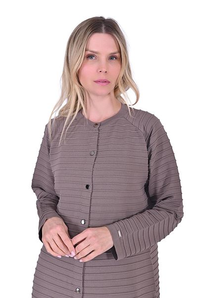 Invee INVEE 5732 سترة صوفية مضلعة من فرو المنك