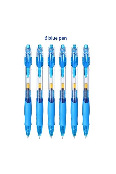 Choice 6 Blue pen 13/30pcs Retractable Gel Pens Set Black/Red/Blue Ink Ballpoint for Writing Refills Office