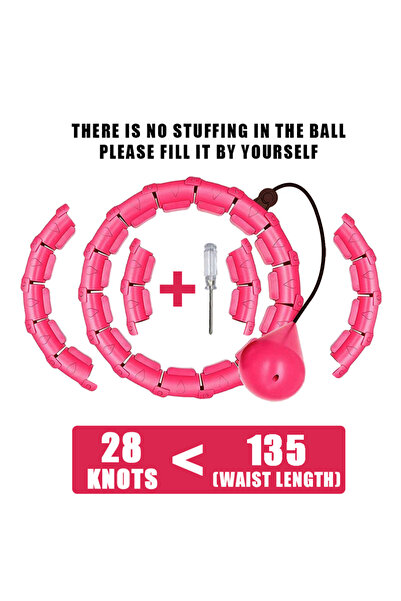 Choice 28-Pink Adjustable Exercise Ring for Abdominal Workout Detachable Fitn...